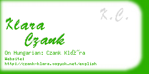 klara czank business card